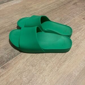 Archies Green Slide Sandals